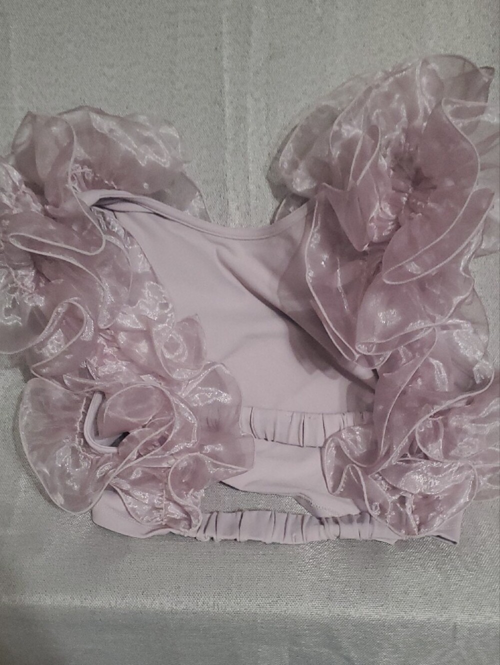 Free People Lavender Ruffle Crop Top - Picture 3 of 5